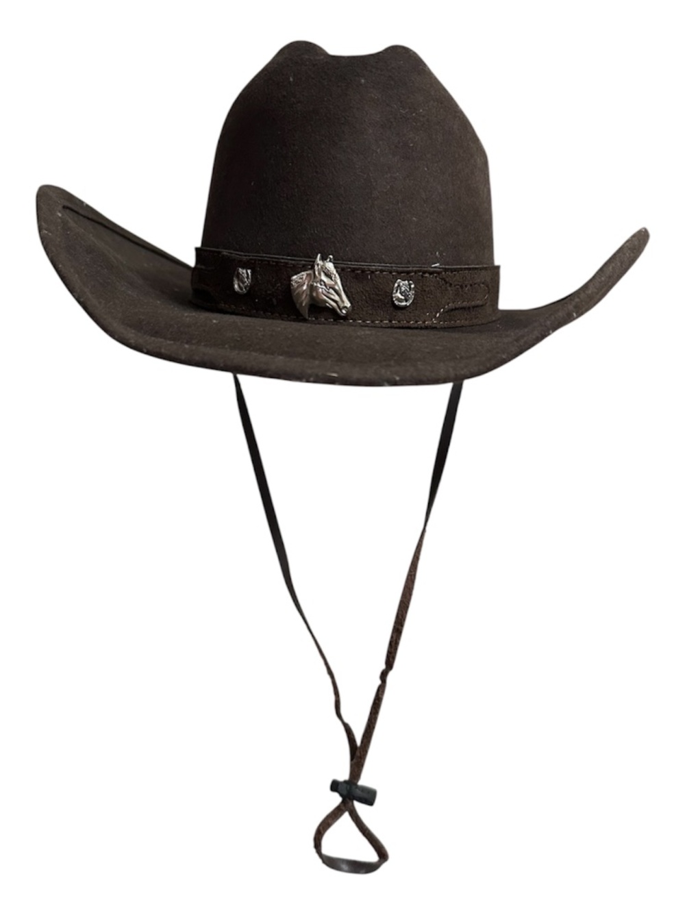 Cody James Brown Wool Felt Cowboy Hat Western Horse Concho Silver Accents Size S